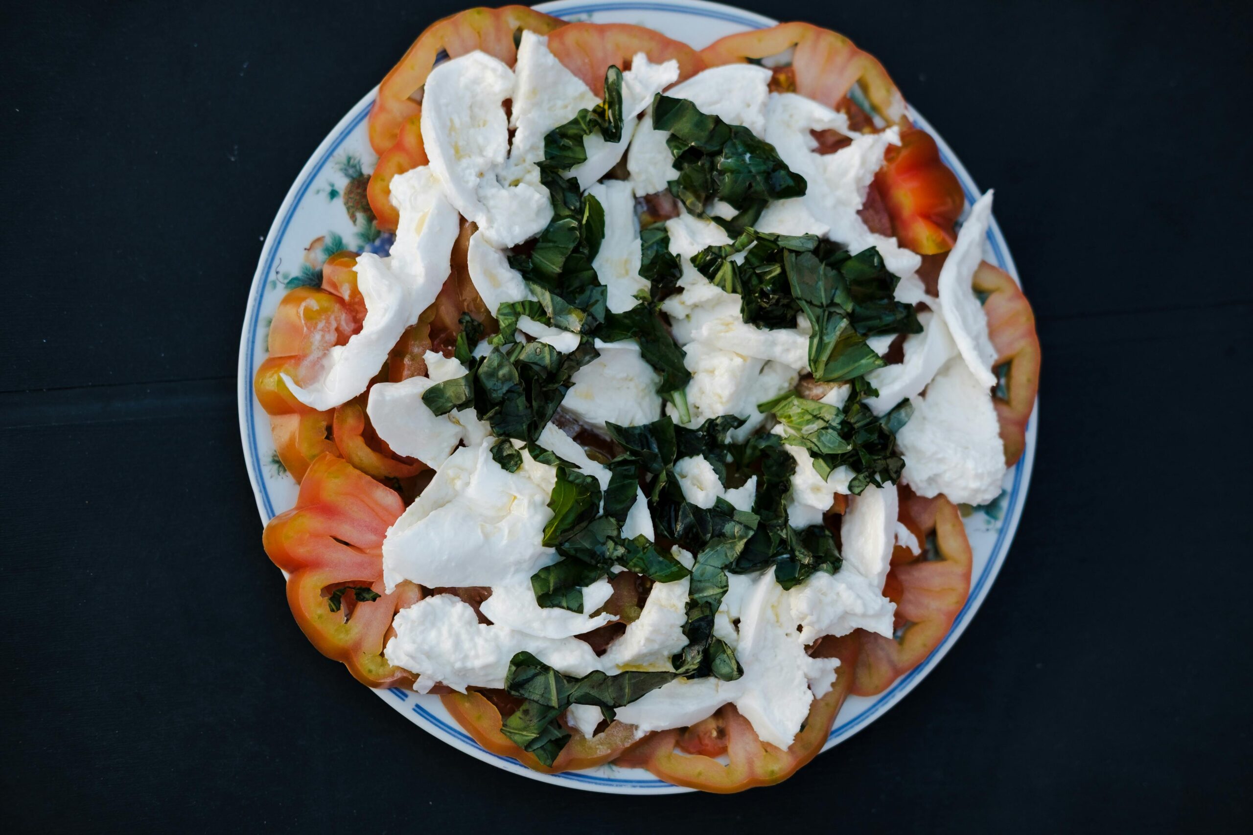 Free stock photo of appetizer, basil, caprese salad